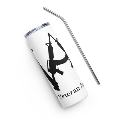 The Veteran Arsenal logo Stainless steel tumbler