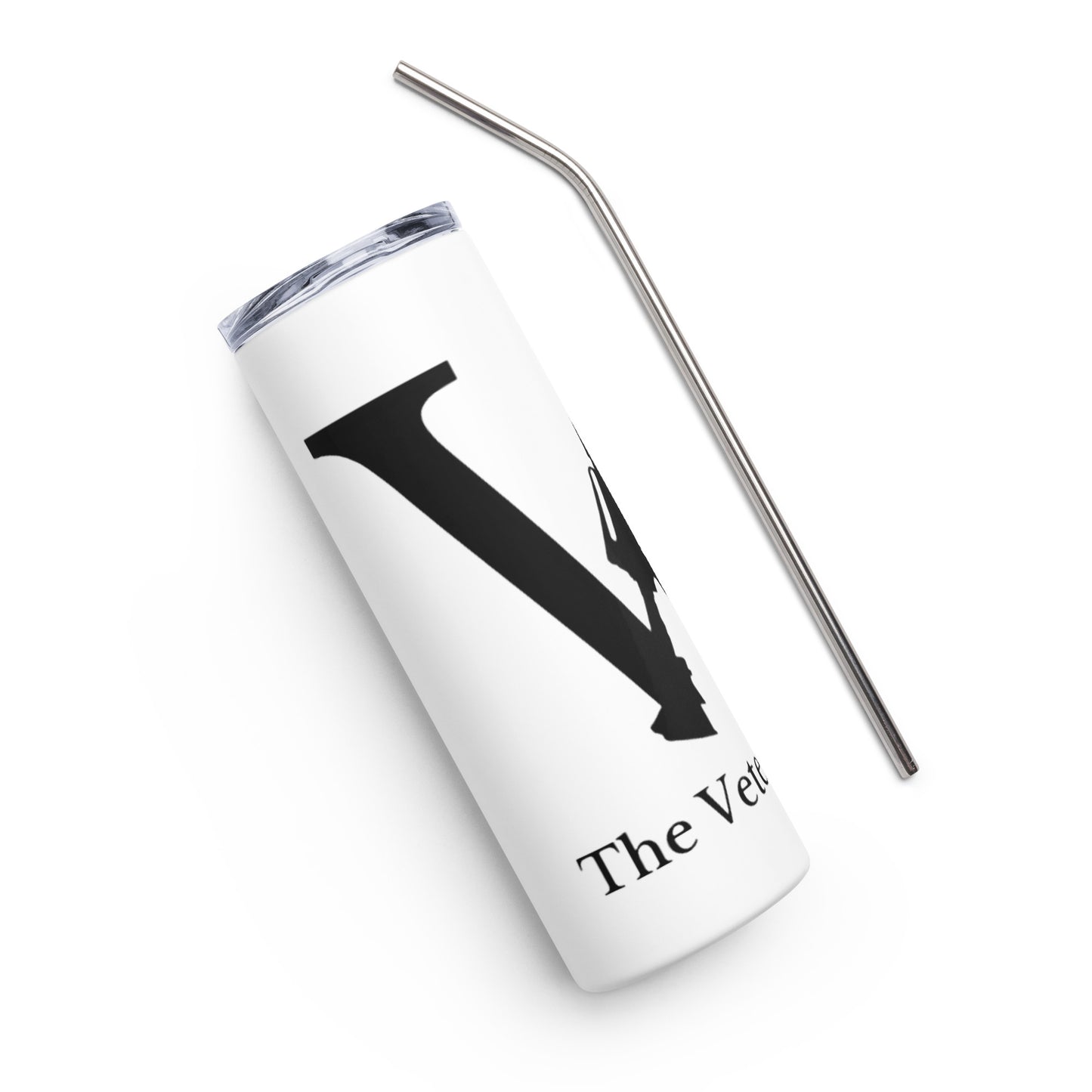 The Veteran Arsenal logo Stainless steel tumbler